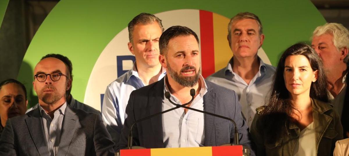 Santiago Abascal en la apertura de la campaÃ±a electoral.