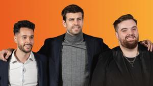 Gerard Piqué, junto a los ’streamers’ TheGrefg e Ibai Llanos, en el draft de la Kings League.