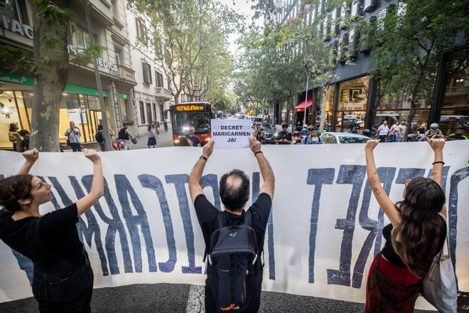 Tráfico en Barcelona y Catalunya, en directo: retenciones y afectaciones por las manifestaciones por la vivienda y última hora de los accidentes