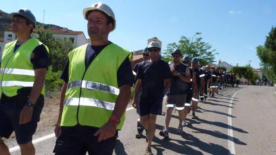 Los mineros aragoneses andarán hasta Madrid para seguir su lucha