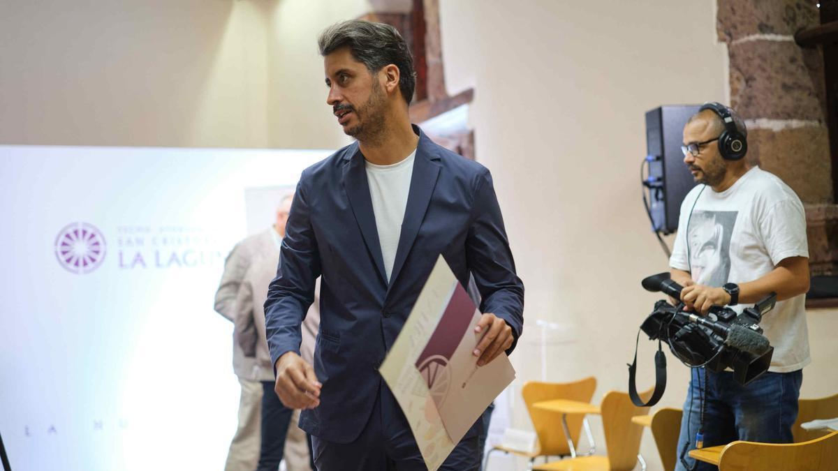 Luis Yeray Gutiérrez, en el Ayuntamiento de La Laguna.