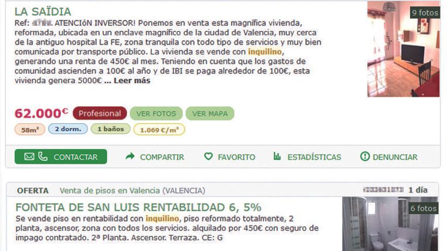 La nueva venta de viviendas «con el inquilino dentro» crece en la Comunitat