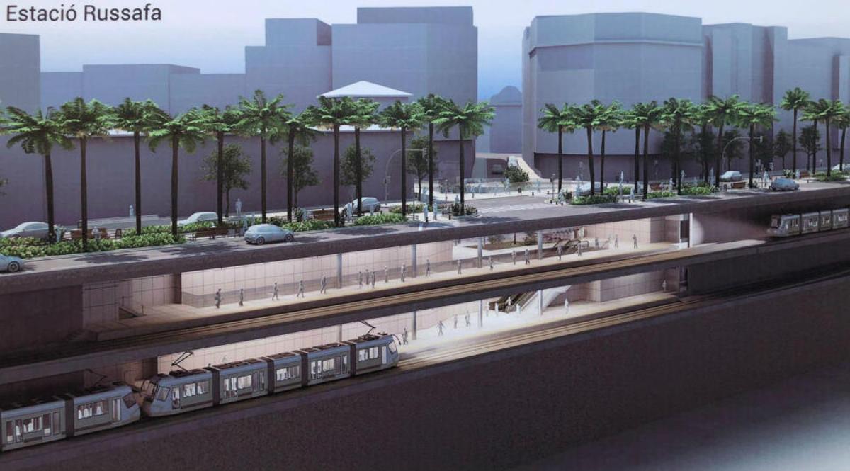 Así serán las estaciones de la línea T10 del metro a Natzaret Así serán las estaciones de la línea T10 del metro a Natzaret
