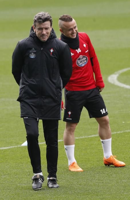 Juan Carlos Unzué dispone el último entrenamiento de su equipo antes del viaje a Butarque.