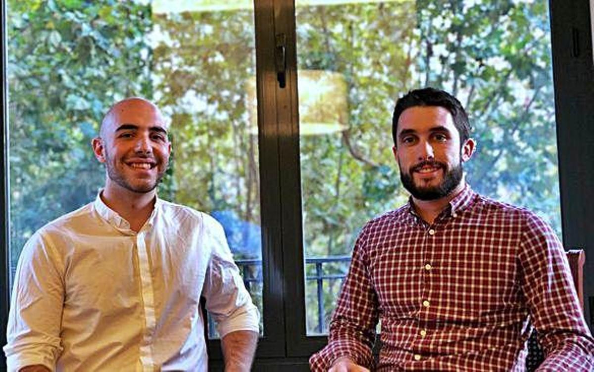 Els enginyers Massimo Angellini i Carles Morales, dreta, van crear la seva empresa fa un any.