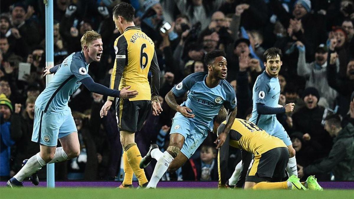 El gol de Sterling acabó dando los tres puntos al Manchester City