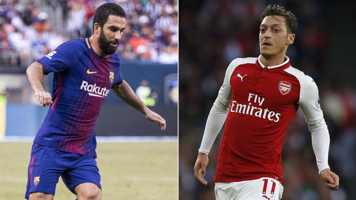Arda Turan y Mesut Özil están en las especulaciones de un posible trueque entre Arsenal y Barça