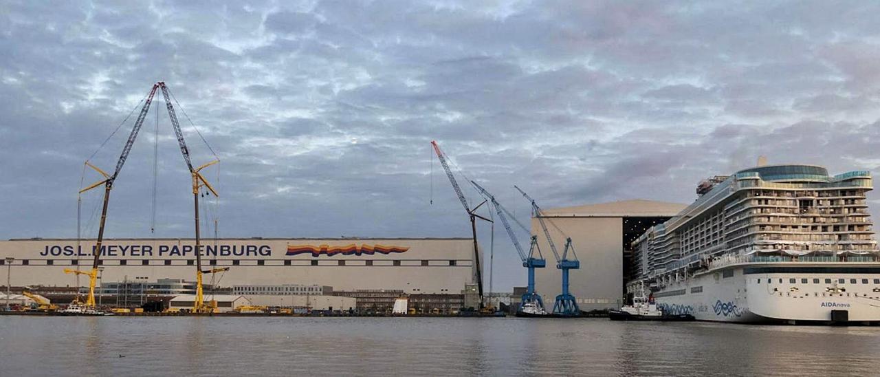 Instalaciones del “gigante” alemán Meyer Werft en Papenburg.   // MEYER