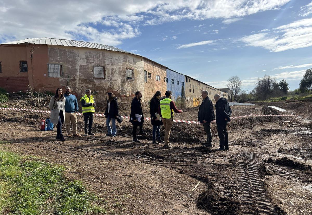 El presidente de la CHJ, Miguel Polo, visita las obras.