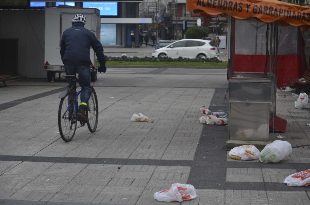 La resaca de la Nochevieja en A Coruña