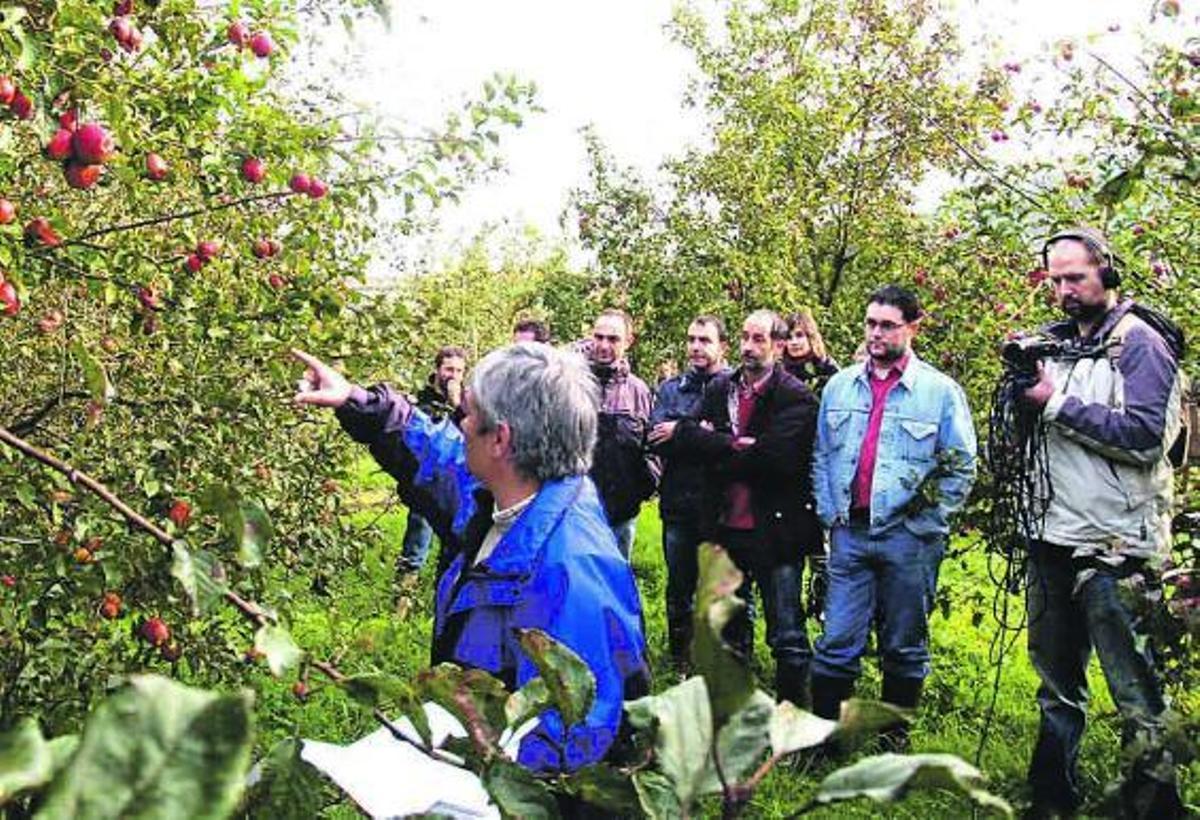 Enrique Dapena ofrece una explicación sobre las nuevas variedades al comité de técnicos del consejo regulador.