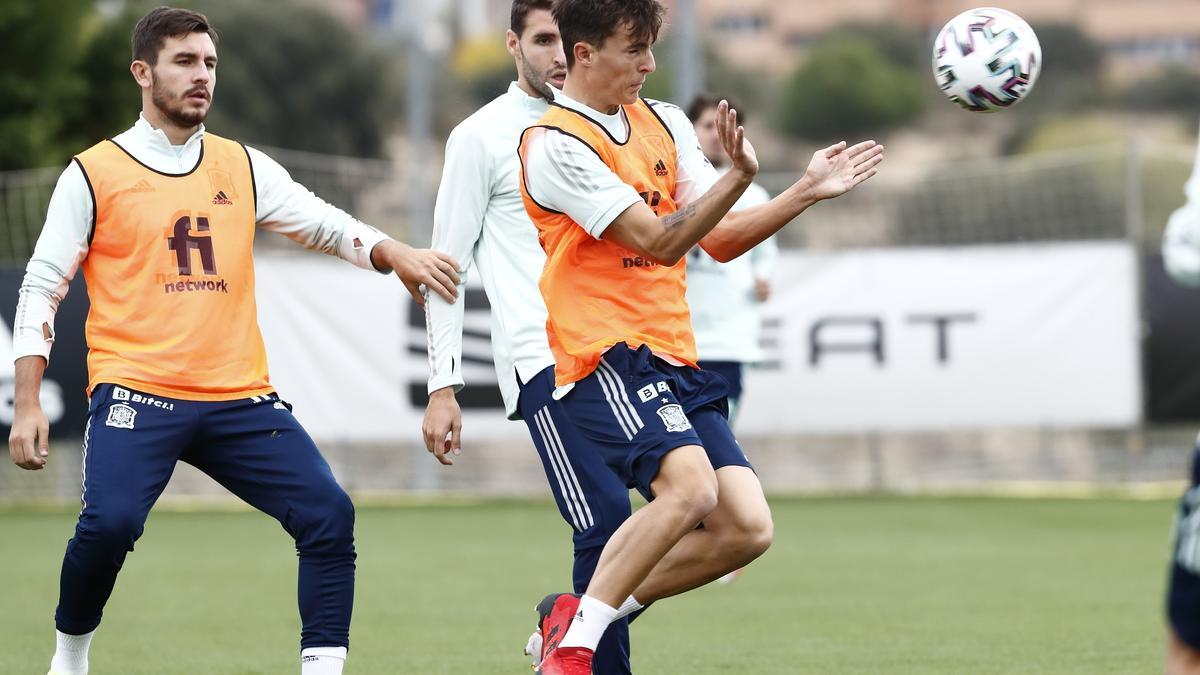 Francés, en un entrenamiento con la selección sub-21.