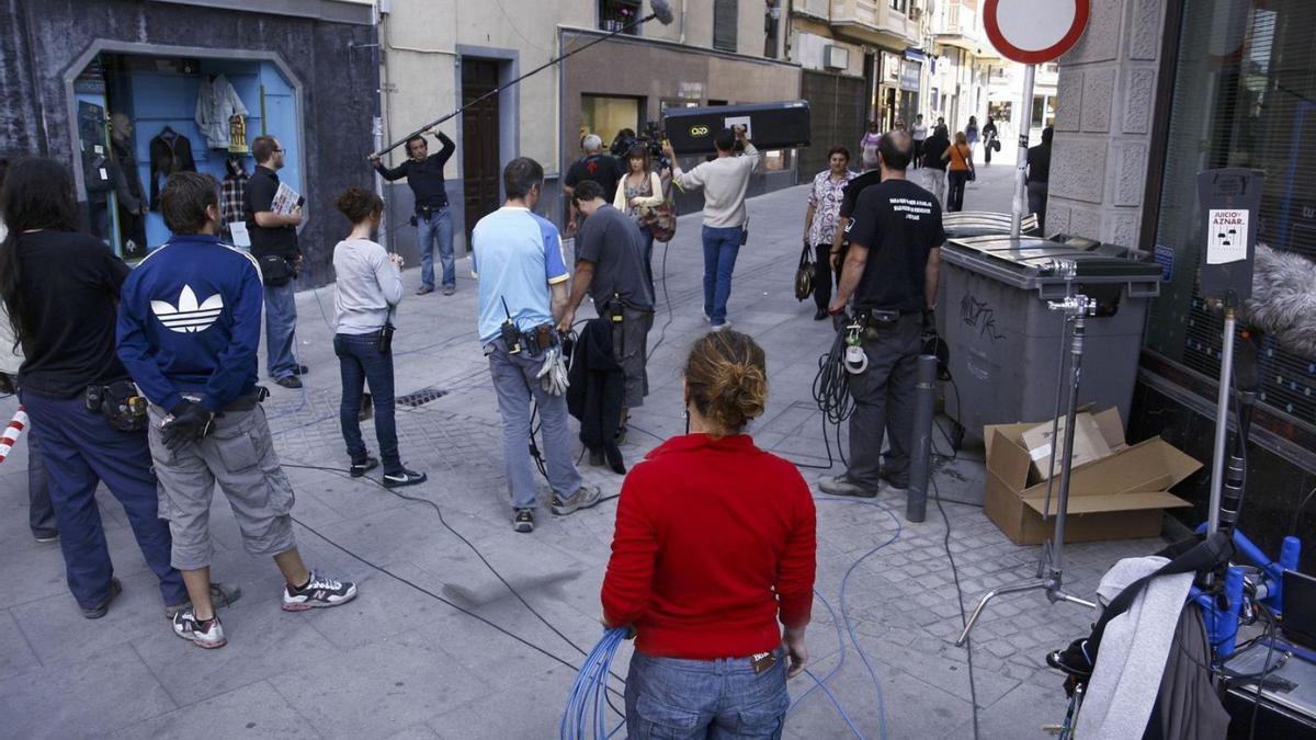 Rodaje de una escena de Marta Etura en Zamora. | L. O. Z. 