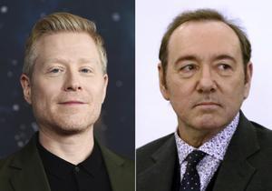 Actor Anthony Rapp attends the Star Trek: Discovery season two premiere in New York on Jan. 17, 2019, left, and actor Kevin Spacey is seen during his arraignment on a charge of indecent assault and battery in Nantucket, Mass., on Jan. 7, 2019.  On Wednesday, Sept. 9, 2020, Rapp was one of two men who filed a lawsuit against Spacey, accusing the actor of sexual assaults in the 1980s when he and the other plaintiff, who is  known as C.D. were teens. (AP Photo, File)