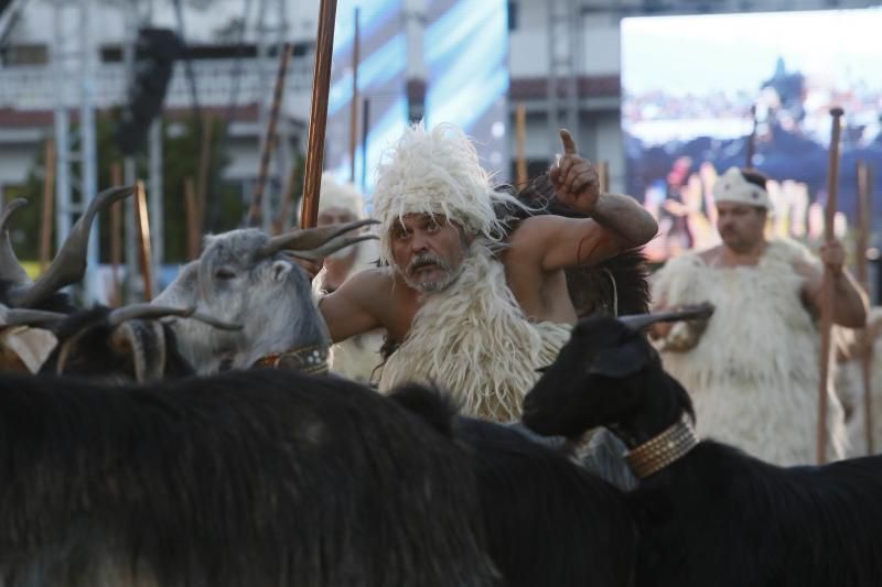 Representación del hallazgo de la Virgen de Candelaria por los guanches 2016