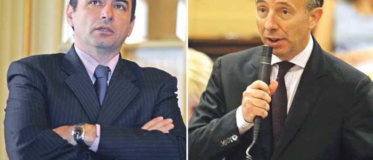 Los dos contendientes en la ´batalla´ por el control del PP local:  José Manuel Ruiz y Carlos Delgado.