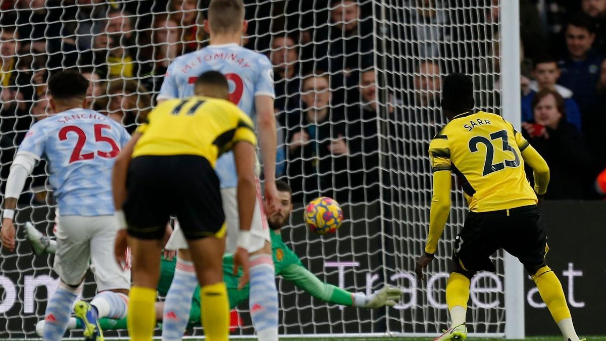 De Gea, durante una acción del partido contra el Watford