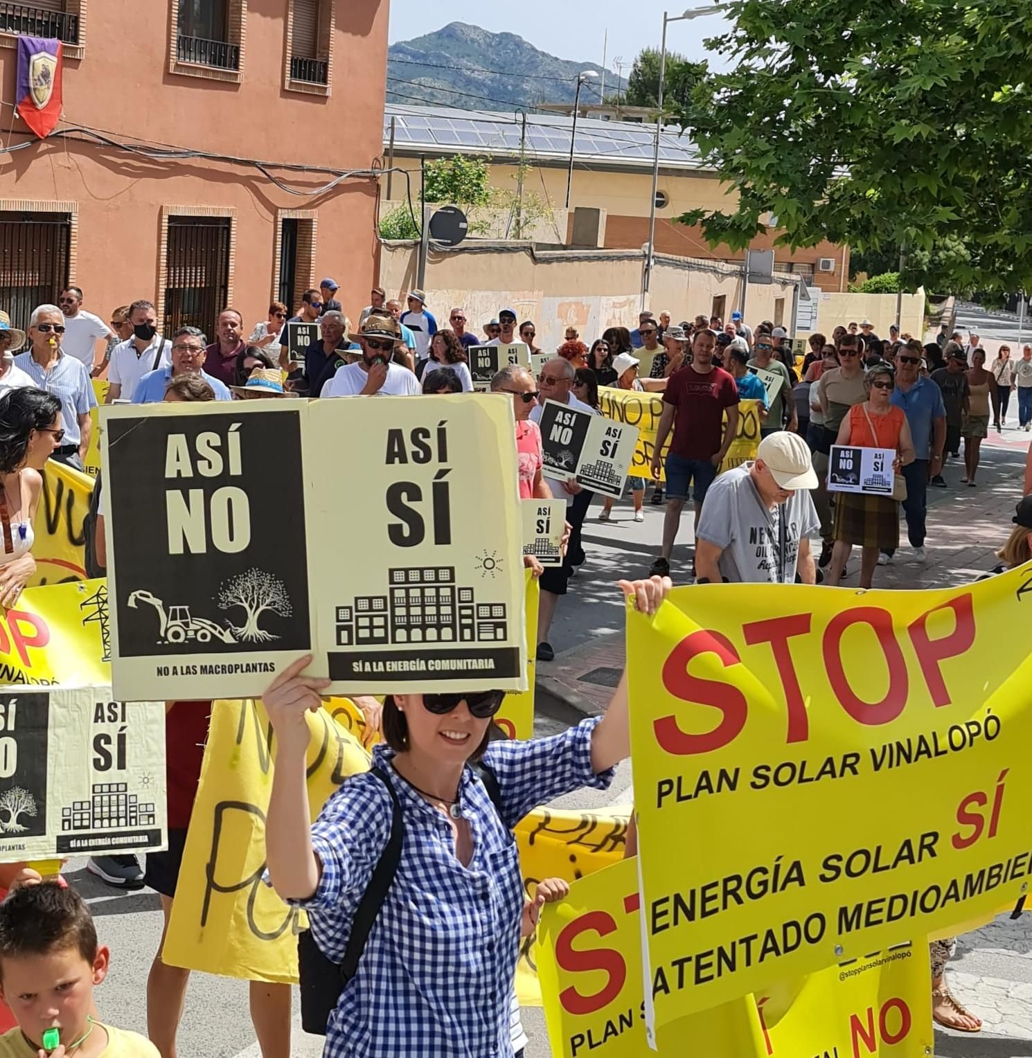 Un momento de la manifestación del domingo en Salinas.