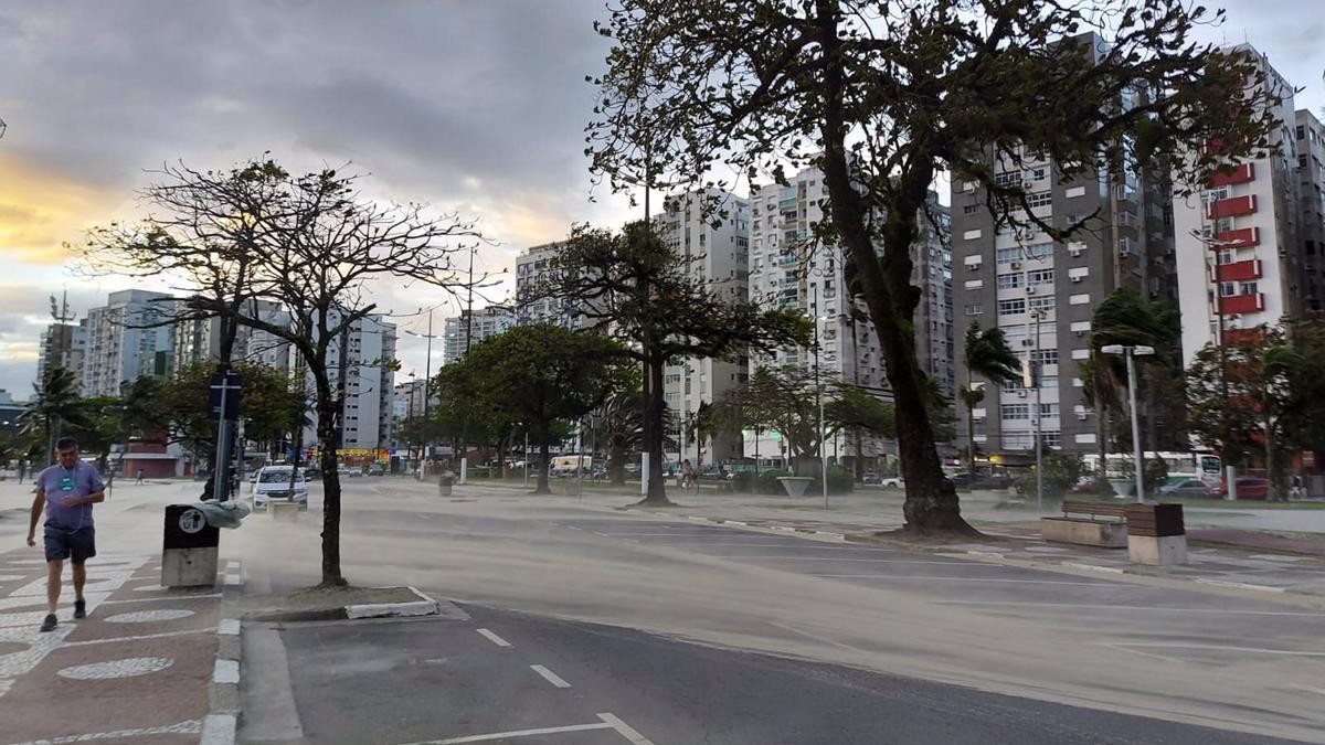 Ciclón extratropical en Santos (Brasil).