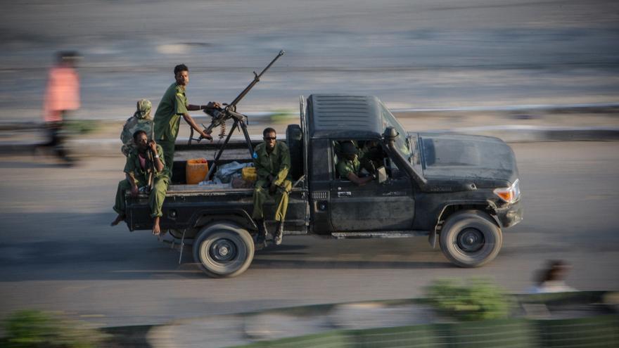 Un vehículo del Ejército de Somalia.