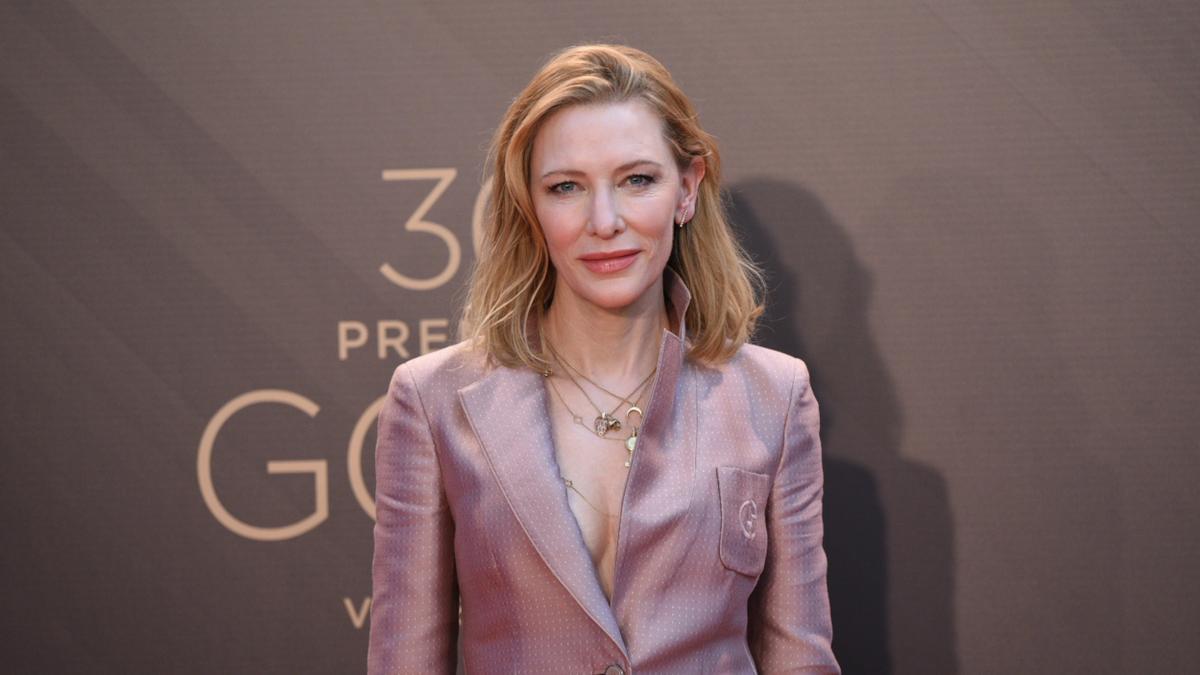 La actriz Cate Blanchett en el Palau de les Arts, donde recibirá el primer Premio Goya Internacional.