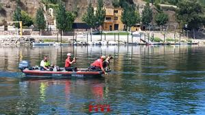 Operativo de búsqueda en el río Ebro.