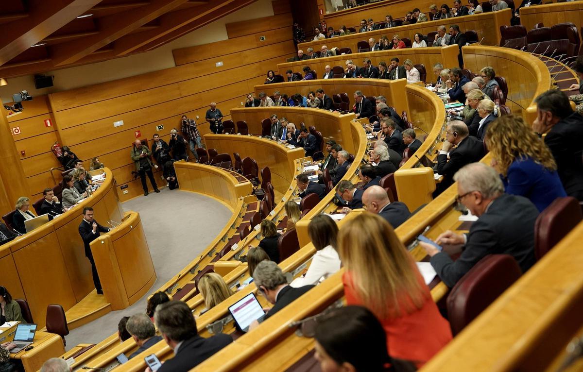 Pere Aragonès interviene en el Senado