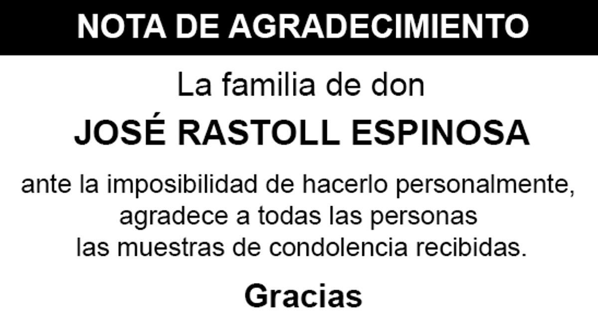 Nota José Rastoll Espinosa