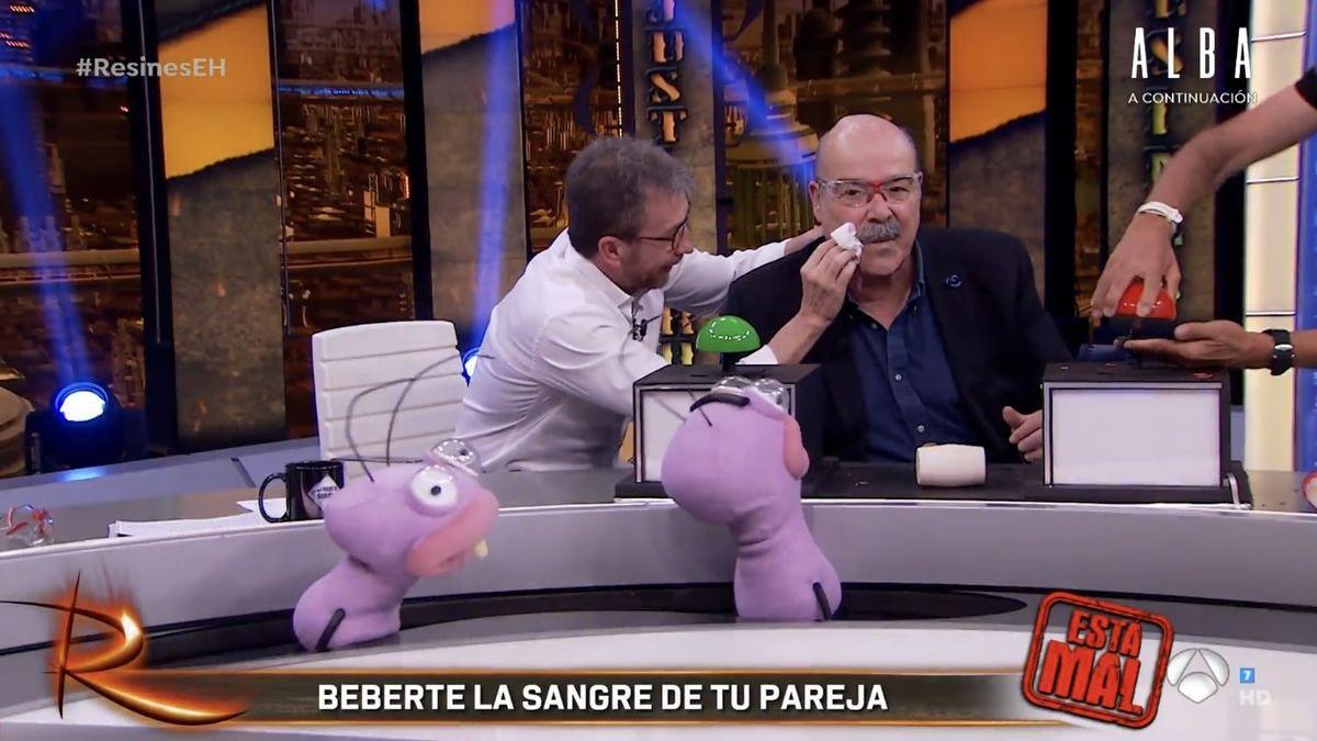 Antonio Resines se lesiona en &#039;El Hormiguero&#039;.