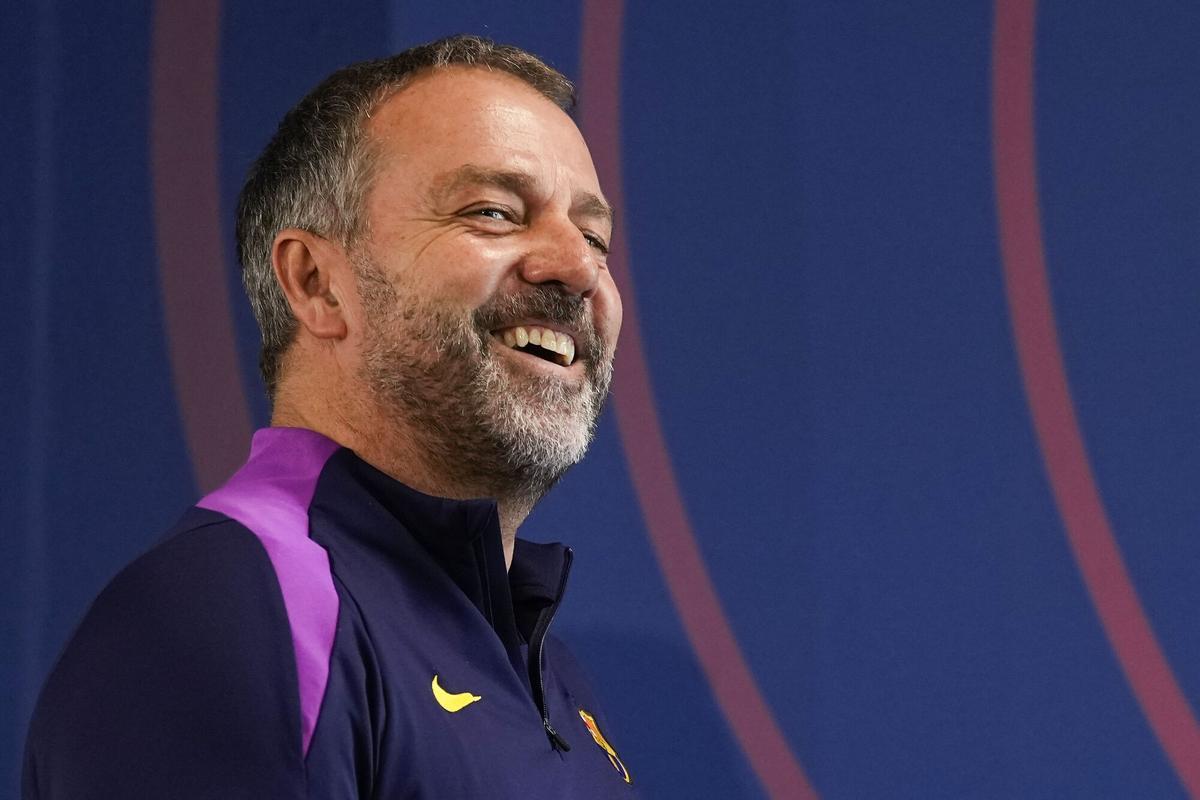 Hansi Flick, en rueda de prensa