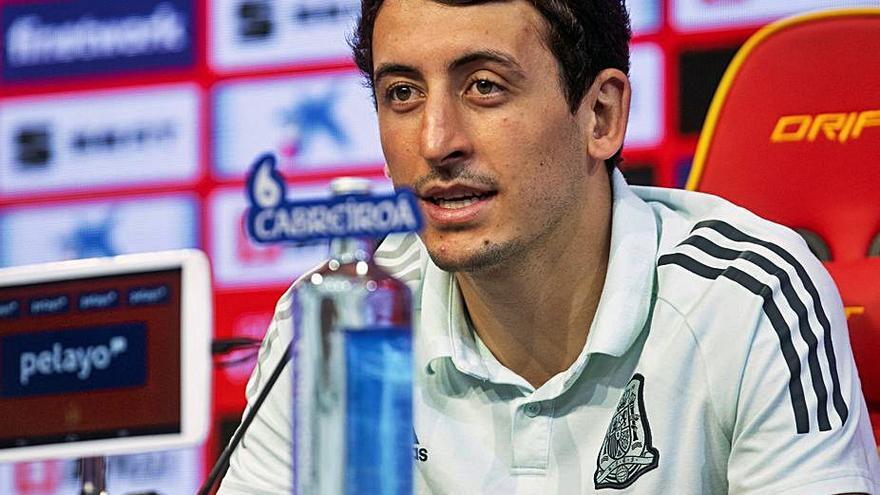 Mikel Oyarzabal, ahir en roda de premsa