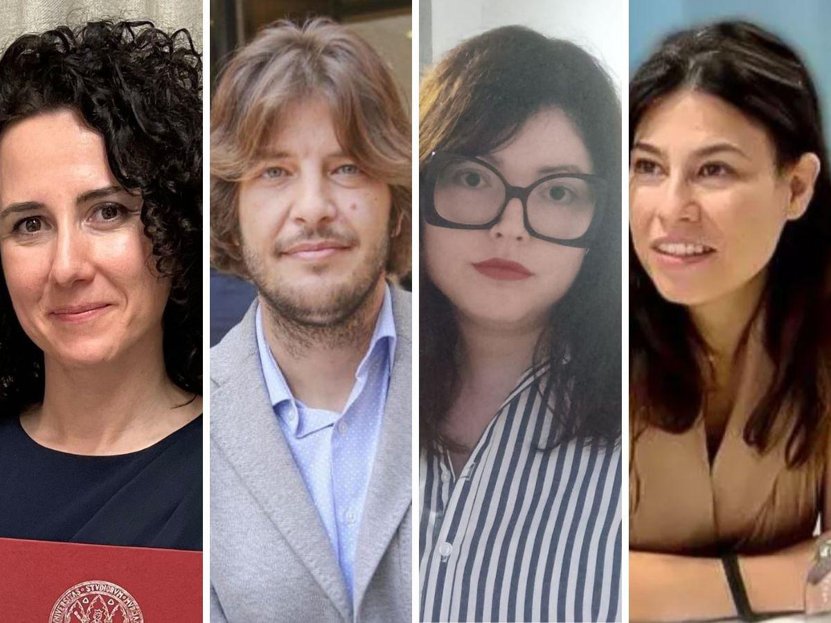 De izquierda a derecha, los juristas Arregui Montoya, Rivera, Mendoza Candela y Ruiz de Castañeda.