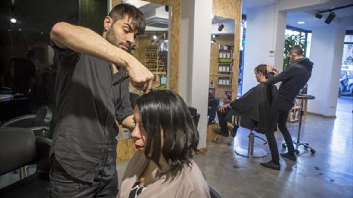 Una peluquería de la ciudad de Barcelona.