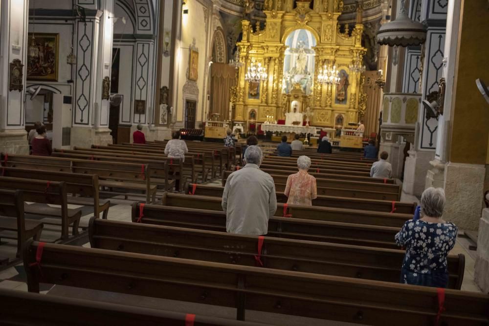 Primera misa en fase 1 en  La Merced de Xàtiva