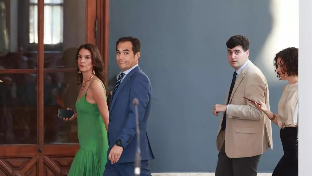 El consejero en funciones de Justicia, Administración Local y Función Pública, José Antonio Nieto, en San Telmo tras la toma de posesión de Juanma Moreno como presidente de la Junta