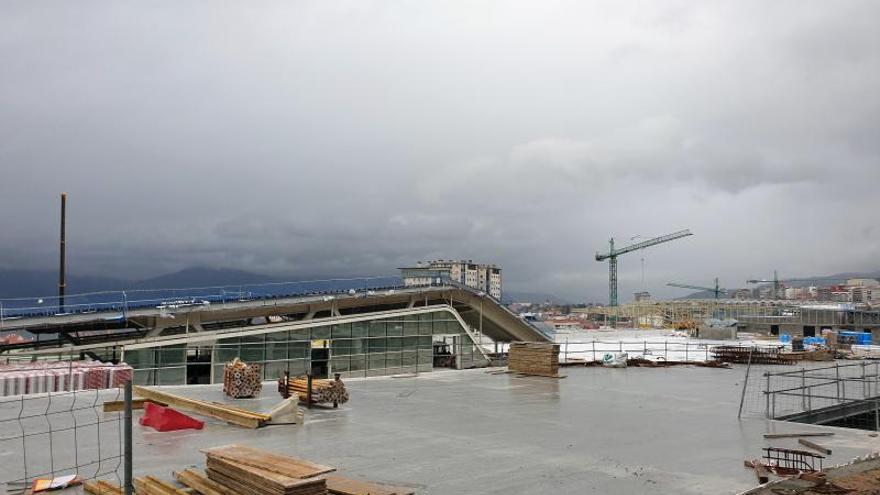 Vista de las obras de construcción del centro Vialia