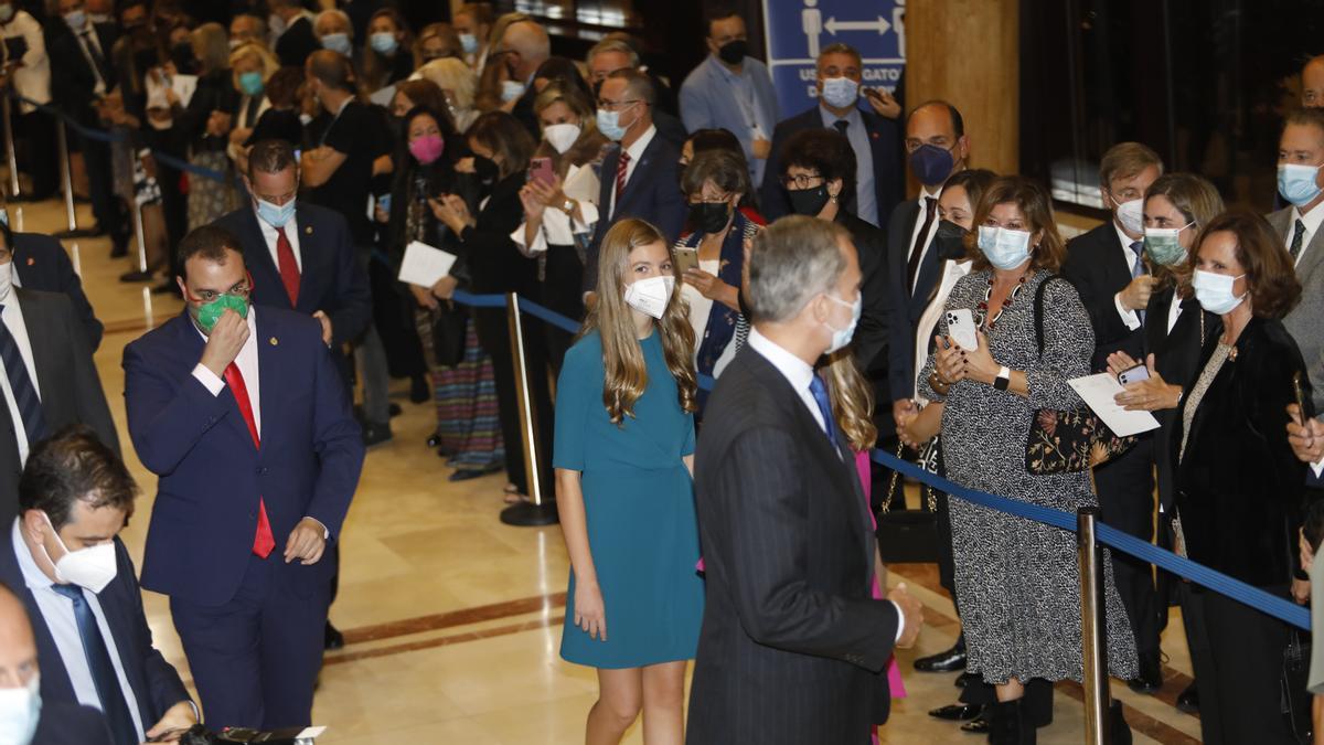 La Familia Real, tras el concierto en el Auditorio Príncipe Felipe