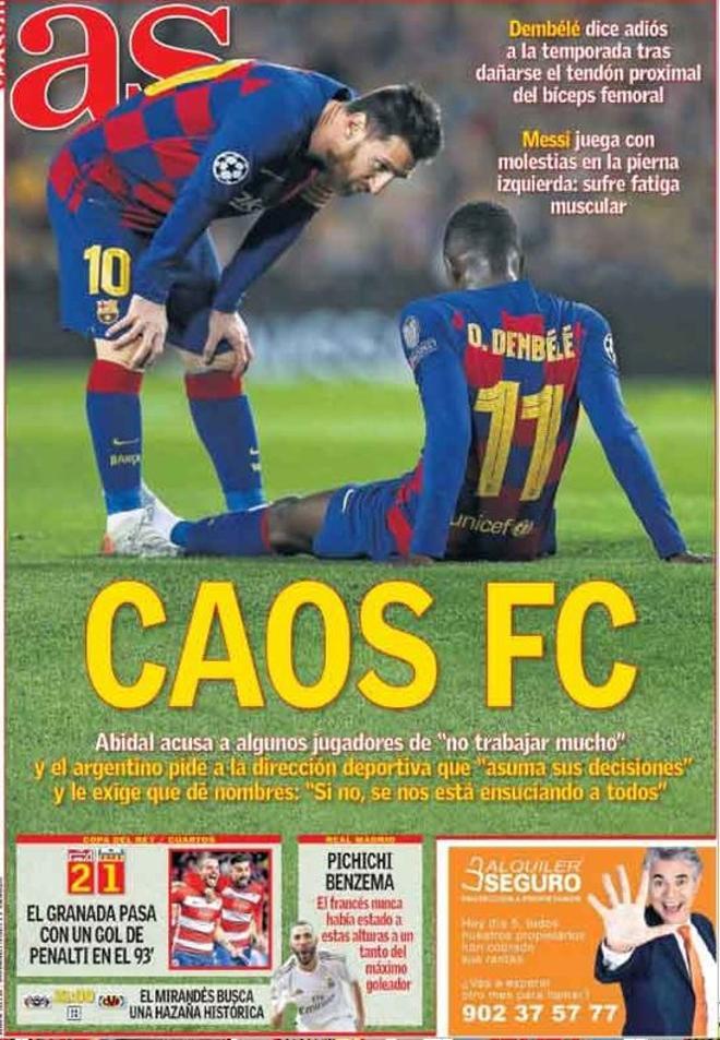 Las portadas del día en la prensa deportiva