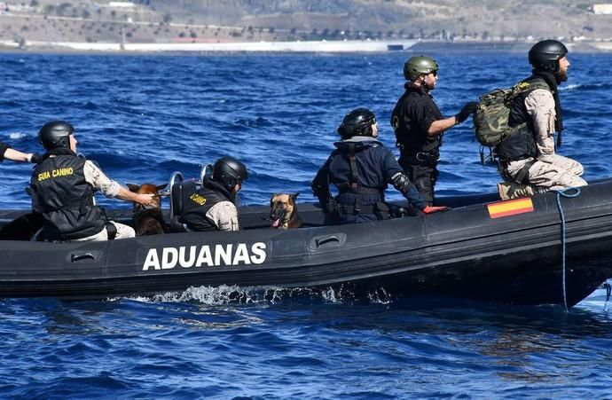 08/05/2019 TALIARTE. TELDE. Simulacro del ejército de operación contra el tráfico de drogas . Fotógrafa: YAIZA SOCORRO.  | 08/05/2019 | Fotógrafo: Yaiza Socorro