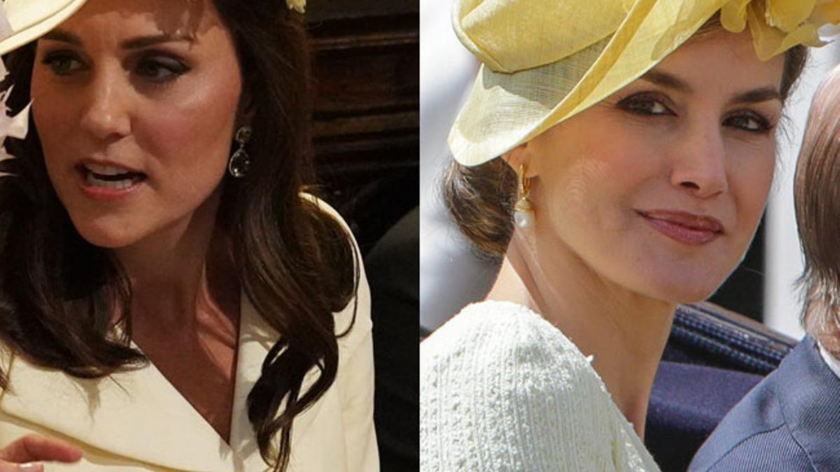 Letizia y Kate Middleton, invitadas de amarillo