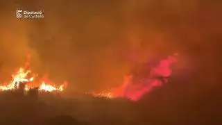 Centran los trabajos en Tírig tras mejorar el incendio en Serra d'en Galceran y dar por estabilizado el de Culla