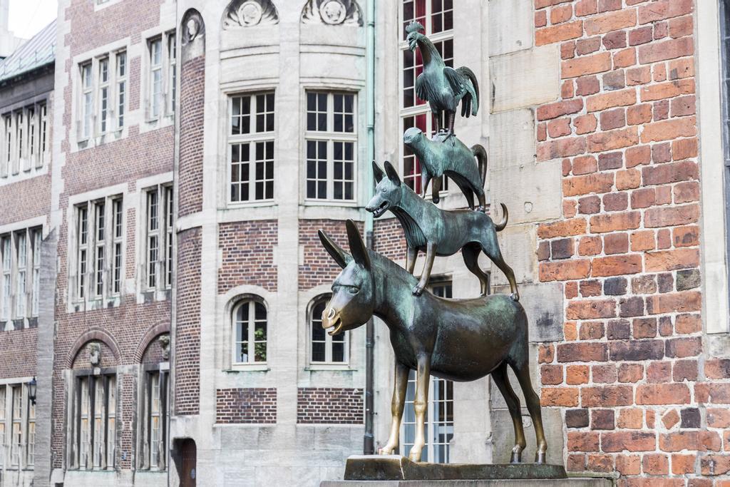 Estatua de los músicos de Bremen.