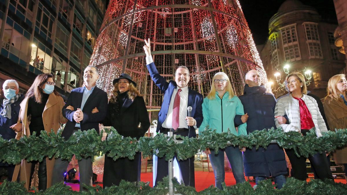 Las mejores imágenes del encendido de la Navidad en Vigo