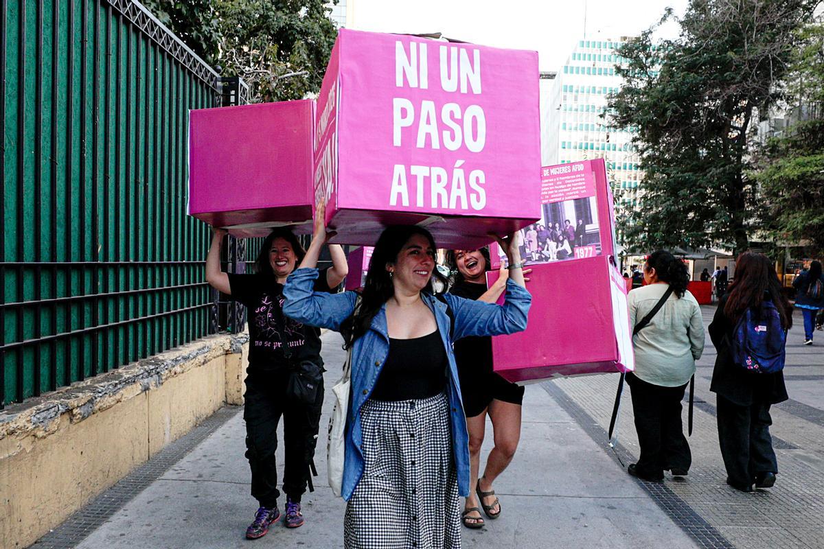Campaña en defensa del feminismo, en una imagen de archivo.