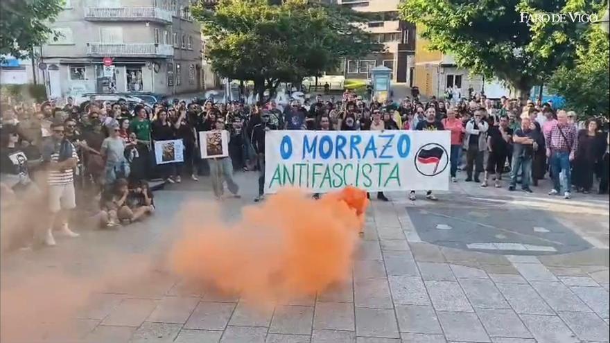 Manifestación antifascista en Cangas