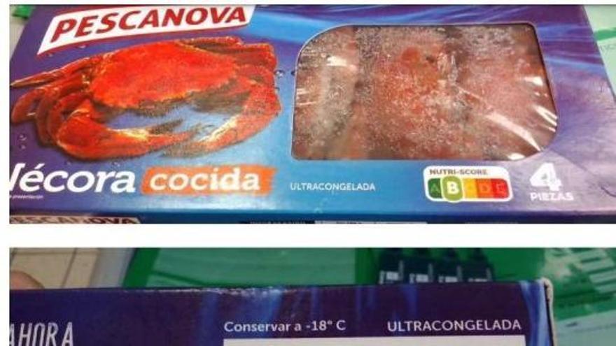 Consumo alerta de la presencia de 'Salmonella' en un lote de nécoras cocidas congeladas de la marca Pescanova