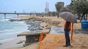 La playa de Badalona.