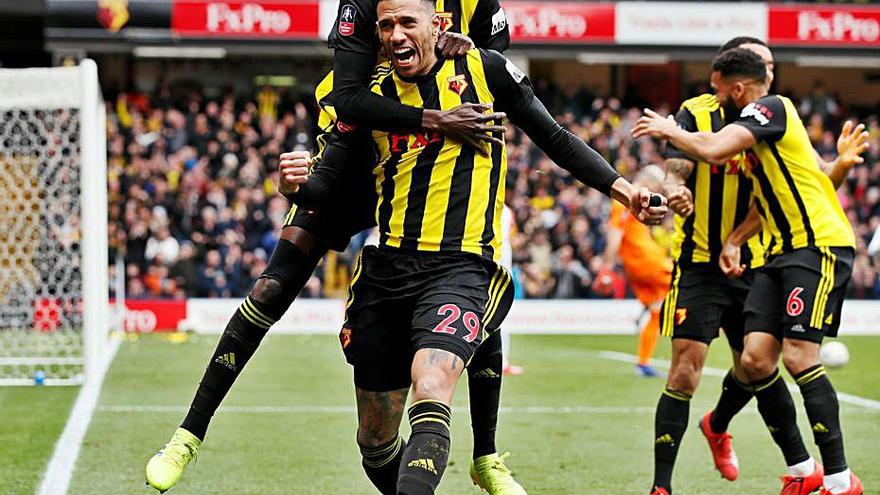 Capoue celebra un gol con el Watford.  | EFE