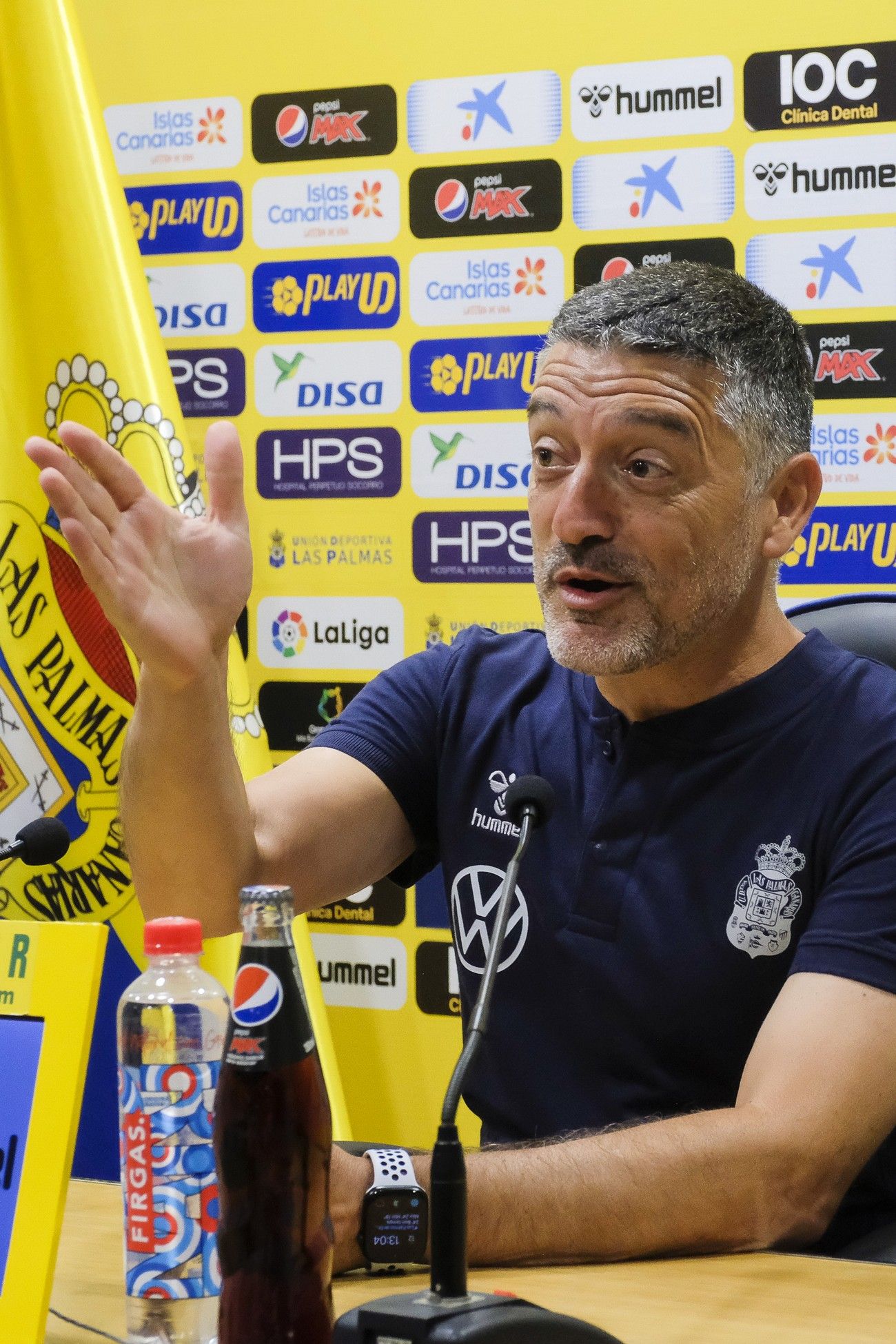 Rueda de prensa de Pimienta en la previa del UD Las Palmas - Zaragoza