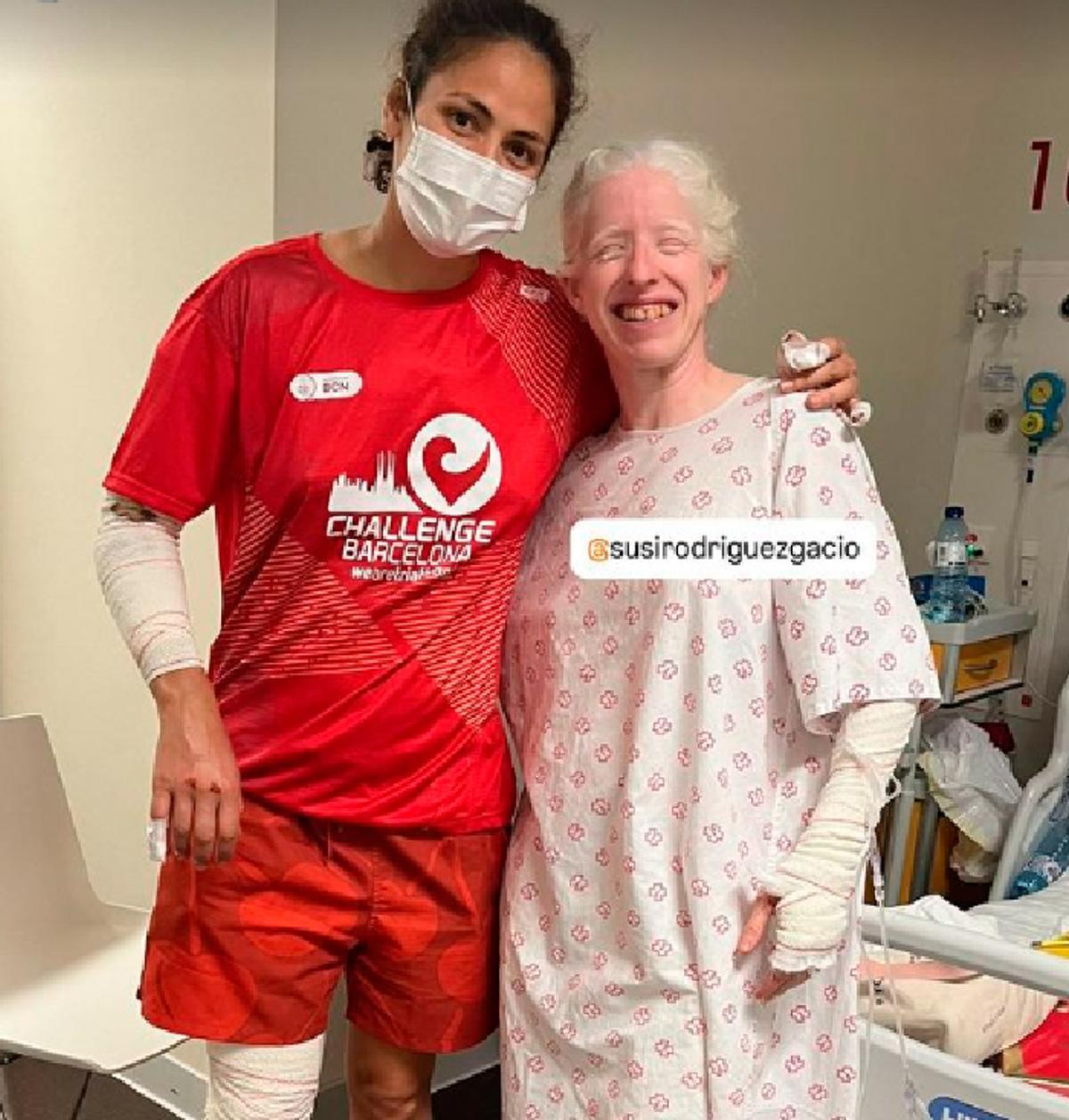 Sara y Susana, juntas en el hospital.